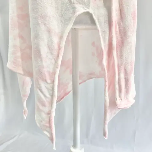 Cloth by Design New Convertible Side Slit Sweater Tie Dye Pink White
