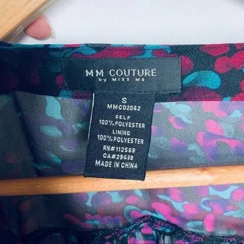 MM Couture by Miss Me Animal Print Tunic Blouse Size Small