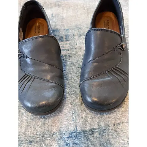 Rockport Navy Blue Cobb Hill Paulette Flat Slip On Shoes 6.5 XW