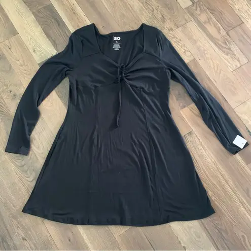 SO  Goods For Life Black Fit & Flare Long Sleeve Dress Size XL