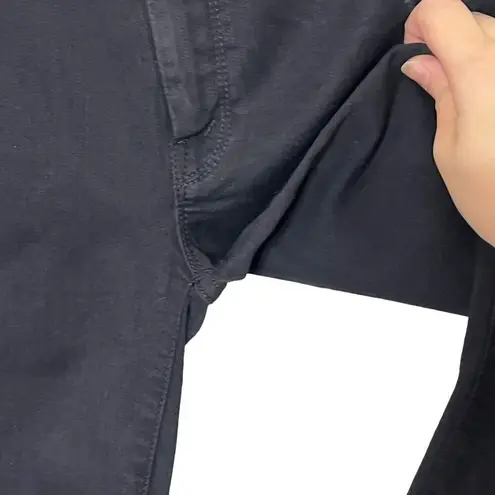 MOTHER The Looker Ankle Fray Gold Bolt Jeans Cropped Skinny Women Size 24 Black