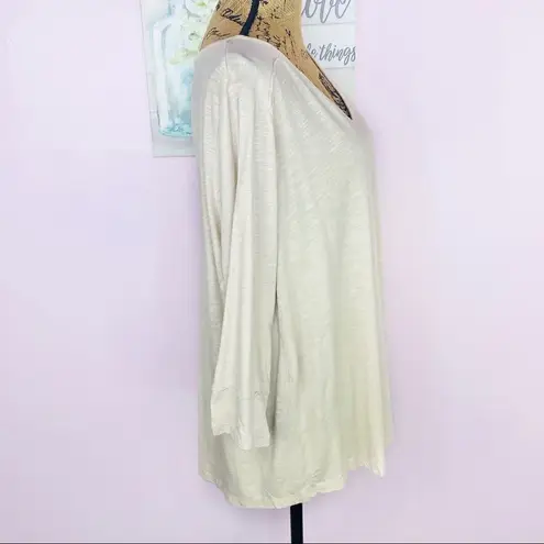 New Directions Curvy Slub Knit V