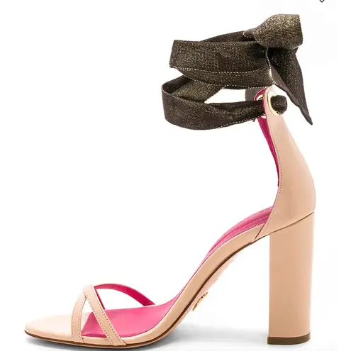 Oscar Tiye Heels Womens 36.5 5.5 US Nude Lara Wrap Ankle Leather REVOLVE Tan