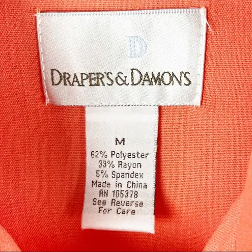 draper's & damon's Orange Button Double Chest Pockets Jacket, Size Medium