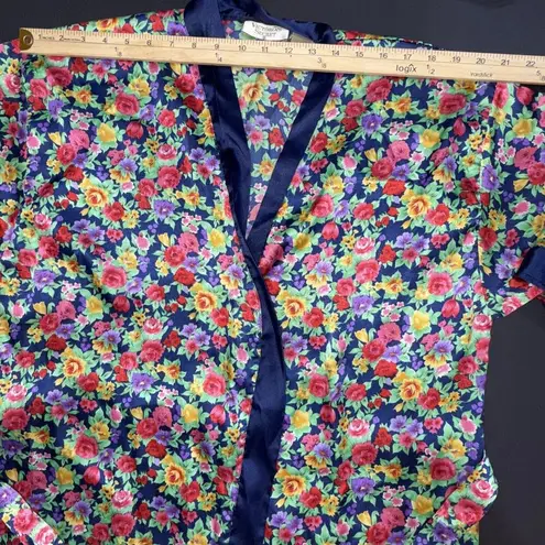 Victoria's Secret Victoria’s Secret Vintage Gold Label Floral Robe & Belt Y2K Sexy Luxury Silky Lg