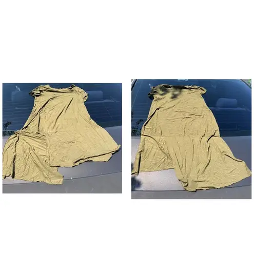 Bershka XS Olive green long slit tunic