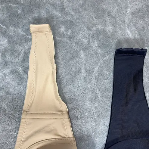 2 Underwire Strapless Bras Sz 36C Lightly Lined Nude & Black (NWT) Full Cover