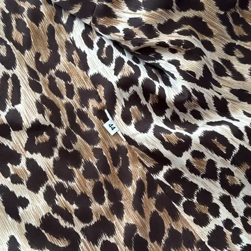 Dolce & Gabbana Dark Blue wool blend Blazer Leopard Lining cheetah animal 44