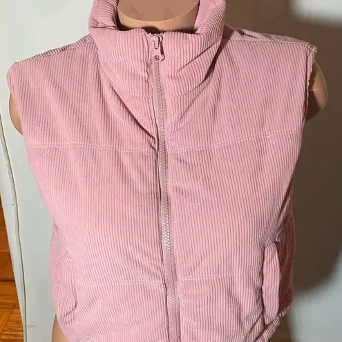 Sun Day Club Pink Corduroy Vest Size XS