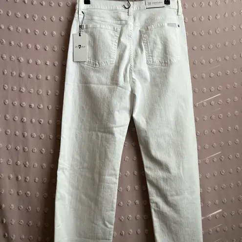 7 For All Mankind NWT  Alexa Cropped Trouser Jean Wide Leg Sz 31 White