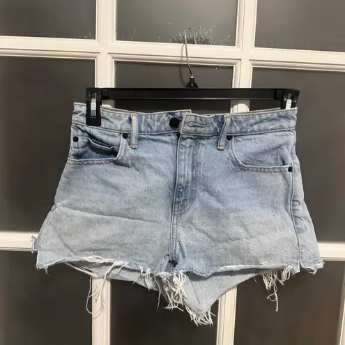 Alexander Wang High Waisted Bite Denim Shorts
