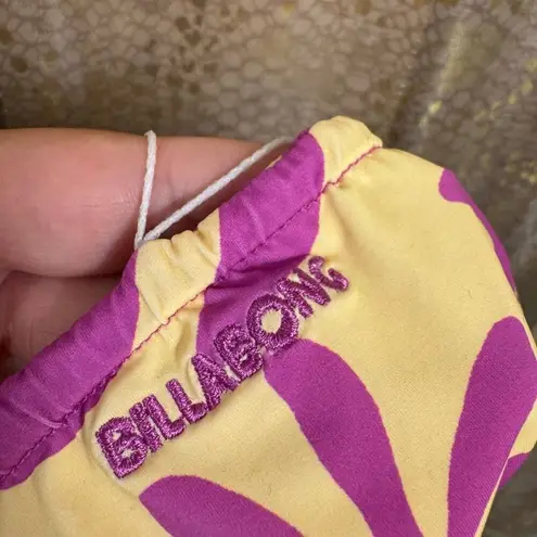 Billabong  Yellow Purple Deep Sea Daisy Reversible Bells Skimpy Bikini Bottom S N