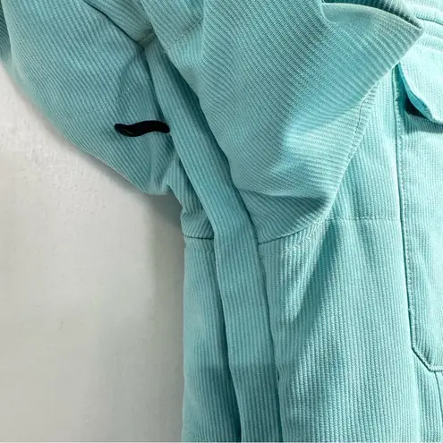 Obermeyer Boomer Jacket Teal Zip Front Hooded Soft Shell Junior Size 12