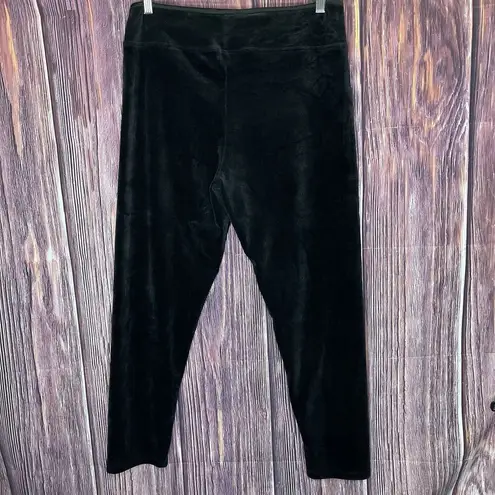 Cuddl Duds  Double Plush Velour Leggings Black Size Large Soft Wear