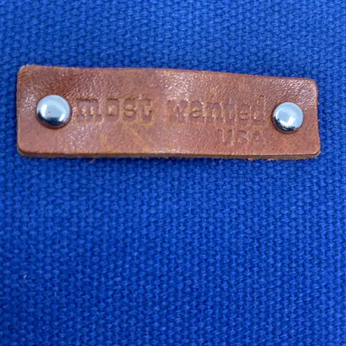 Most Wanted USA Womens Navy Lightweight Canvas Leather Shoulder Tote Handbag