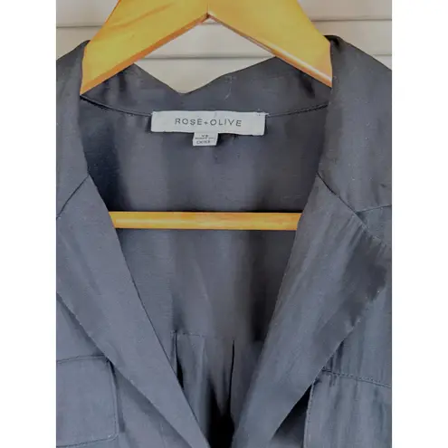 Rose + Olive Black Short Sleeve Size XS