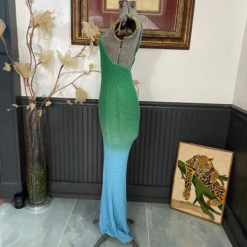 Fore Regina Ombre Dyed Crochet Maxi Dress Coverup Mermaid