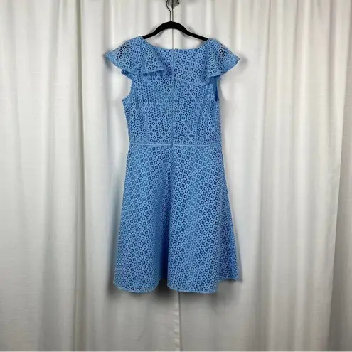 Draper James  Light Blue Lattice Lace A Line Dress Sz.12