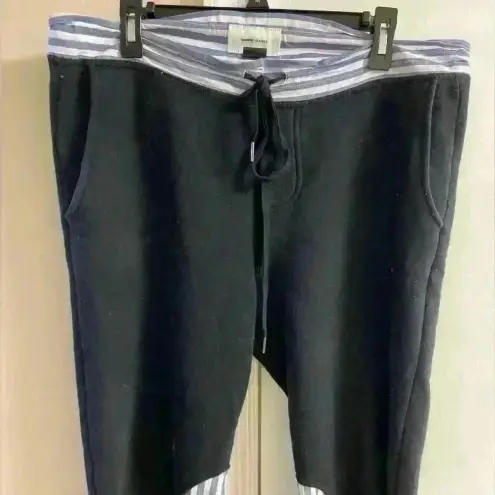 Current/Elliott Current‎ Elliot black multimedia joggers with functional drawstring. Large (3)