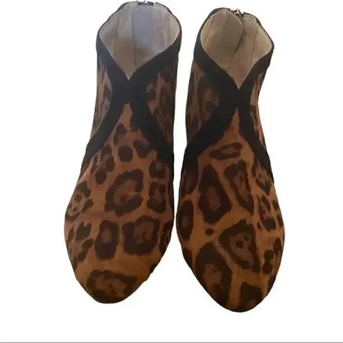 Life Stride Leopard Print Women's Glamour Ankle Boots SZ 6.5 M