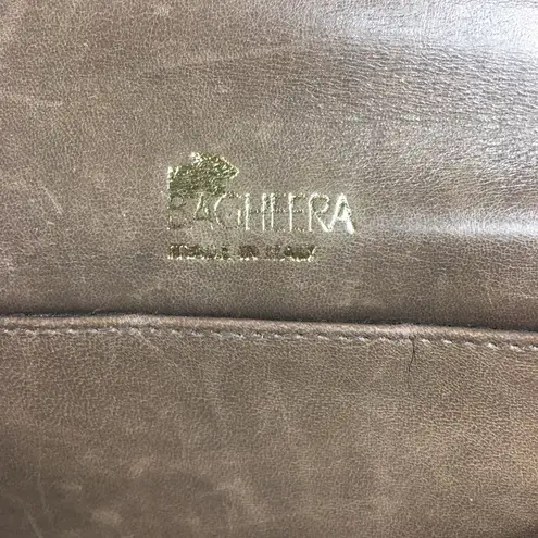 EUC VTG Bagheera Taupe Leather Envelope Made Italy Bag Brown