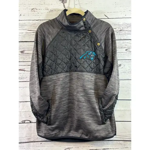NFL Team Apparel Women's Gray Black Carolina Panthers Sweatshirt M