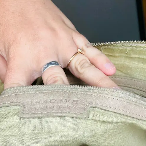 BVLGARI BULGARI Beige Leather Ruched Leather Gold Tone Hardware Hobo Bag