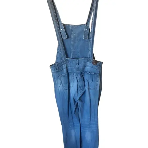 Life in Progress Light blue distressed denim overalls