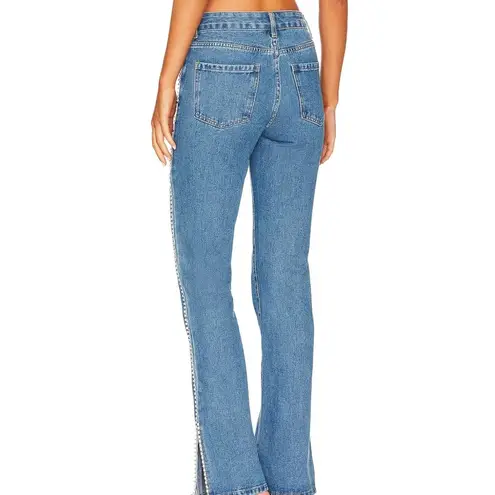 superdown Revolve  Rhinestone Bootcut Jeans SIZE 25 Rigid Denim Valentina NEW