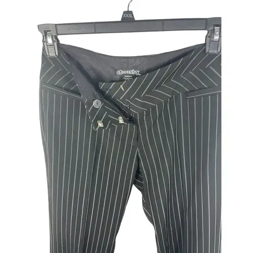 Stooshy Black White Pin Stripe Flare Career Dressy Size 7 Pants NWT