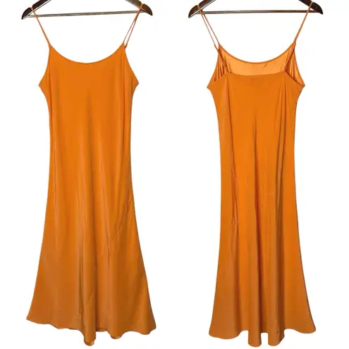 AYR Ten Outta Ten Dress Midi Silk Slip Cara Cara Orange size Small