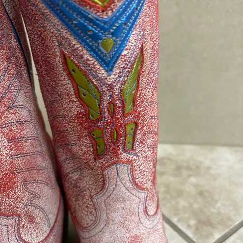 Old Gringo Ladies MARIPOSA LOCA Western Boots ONLY TRIED ON INSIDE! Euc Pink Size 7.5