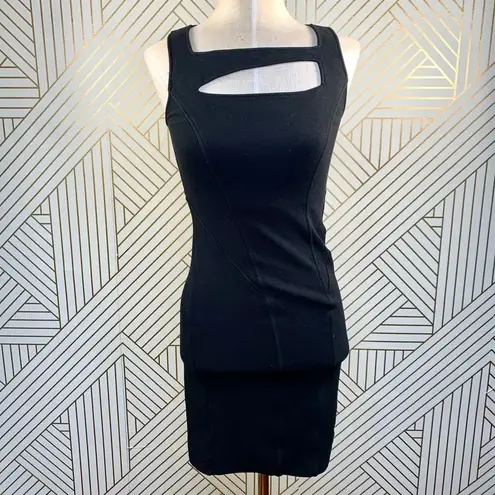 Helmut Lang Gala Knit Black Cutout Dress LBD