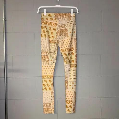 The Upside Carmen Bandana Leggings Women’s Sz 6 Athletic Leggings Anthropologie Tan