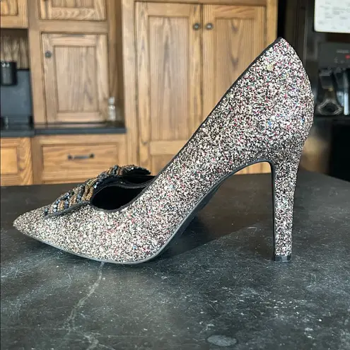 Circus by Sam Edelman Women’s Harriet Gold Glitter Bow Pointed Toe Heels Size 12