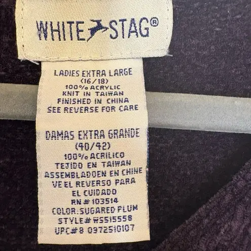 White Stag Vintage Y2K Purple Fair Isle Sweater XL 16/18 Cozy Winter Ski Lodge