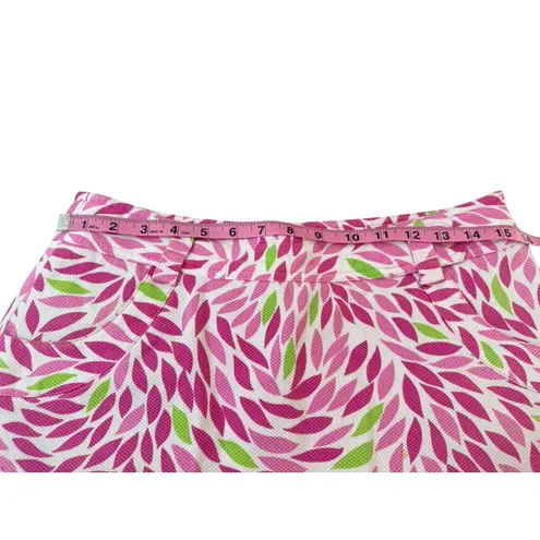 EP Pro Skort Womens Size 8 Pink Golf Tennis Leaves Performance Active