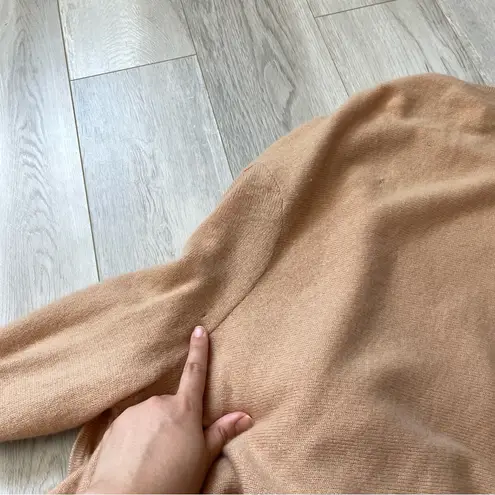 Cashmere Scarf Cardigan wrap open knit womens Tan (small medium) minimalist