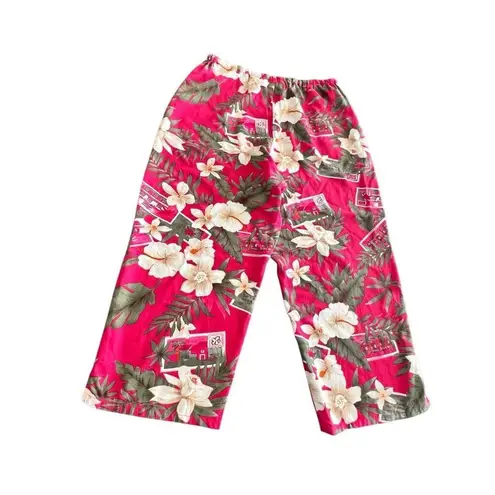 Island Traders wide legs Crop Capri pants size L Black Size L