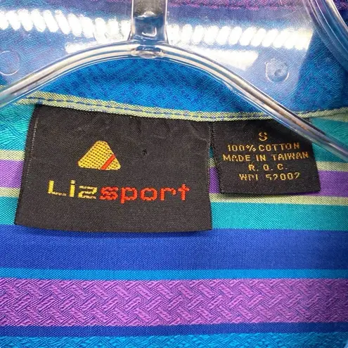 Liz Sport Vintage Striped Western Button Down Shirt