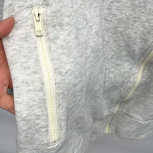 A Ruby Womens Heather Asymmetric Zip Long Sleeve Cotton Blend Sweatshirt Gray 1 Size XS