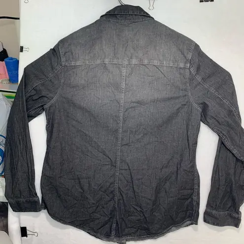 Calvin Klein Jeans Women’s Gray Casual Button Down Shirt Size L