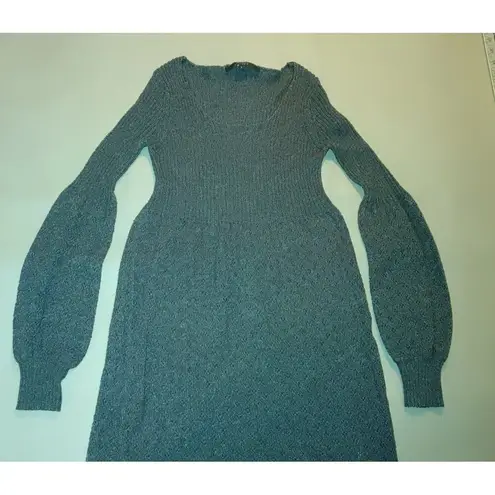 Hallhuber Trend Sweater Gray Dress Size Small Belt Loops Mohair Wool Nylon Poly