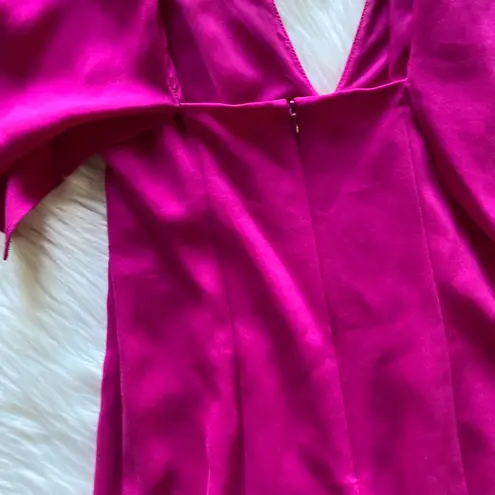 Intermix Hot Pink Caped Mini Cocktail Dress