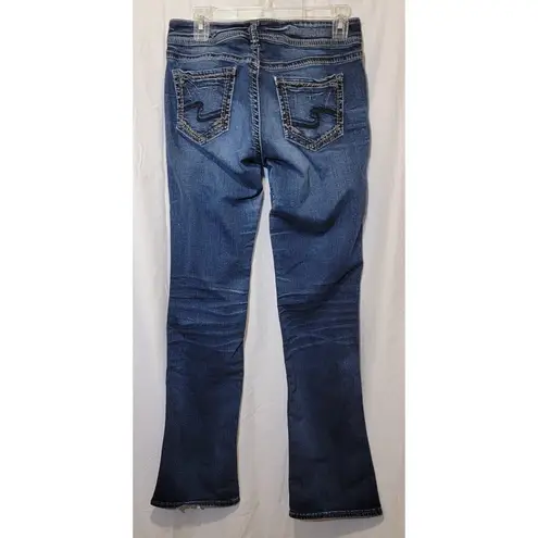 Silver Jeans Blue Suki Mid Rise Slim Fit Bootcut Stretch Women's Size 29