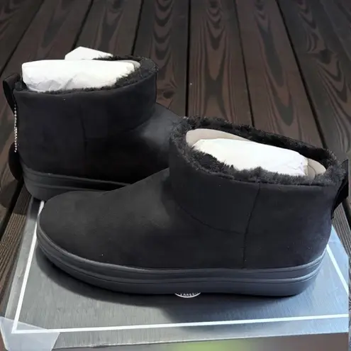 J/SLIDES NYC J/Slides black Nicely Faux Fur-Lined Ankle Boot Women Size 8.5 NIB - Image 2