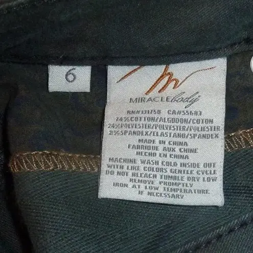 MiracleSuit Miracle Body Black Mid-Rise Jeans, Leopard Print, Short 6