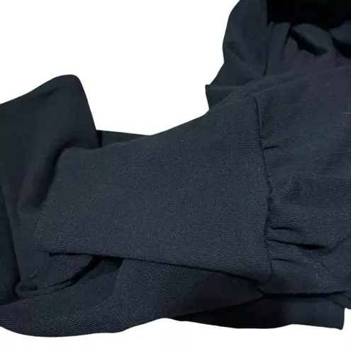 Eloquii Size 14/16 Black Long Sleeve Scoop Neck Sweater/Top Tapered Wrists