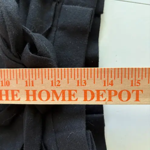 Boden Black Belted High Waist Wide Leg Crop Trousers Wool Blend 6R Size 6