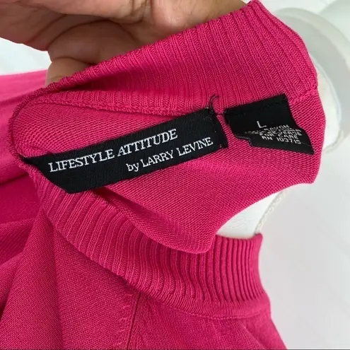 Larry Levine Hot Pink Blouse Large